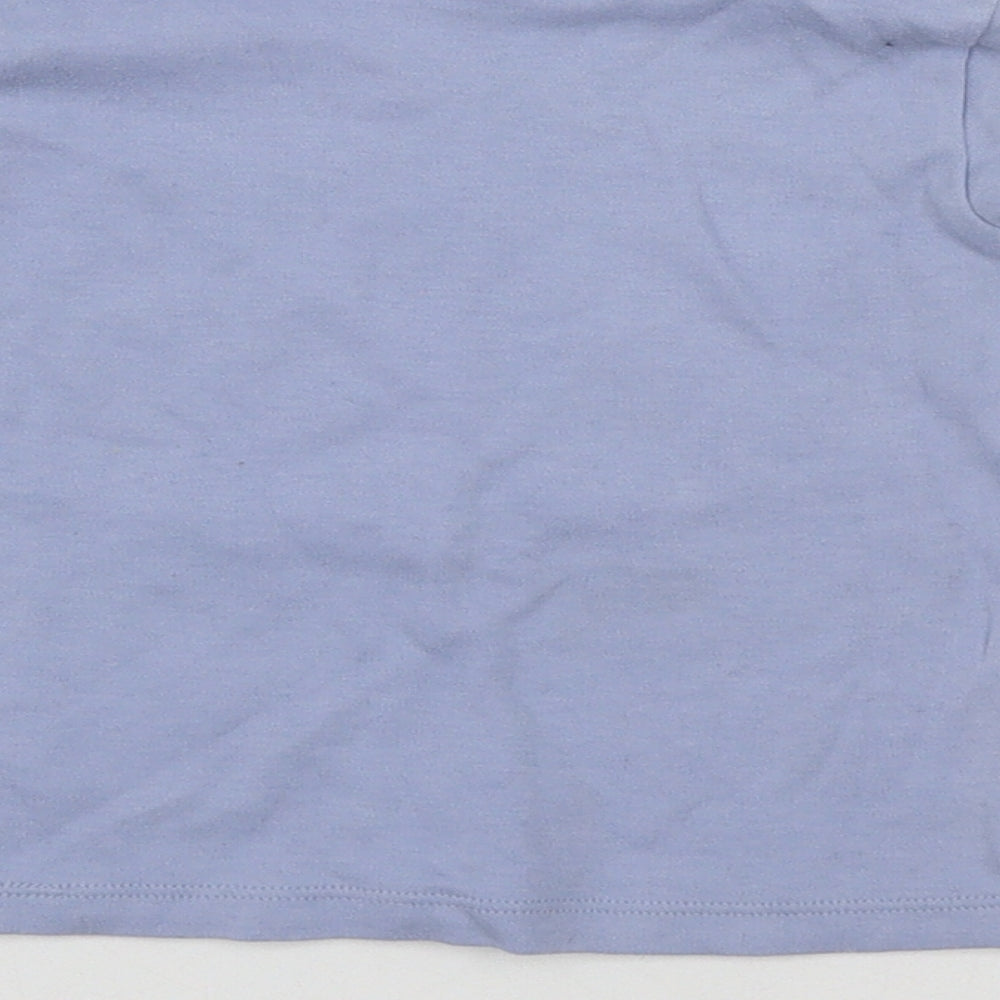 George Girls Blue Animal Print Cotton Basic Casual Size 9-12 Months Round Neck  - Disney Characters
