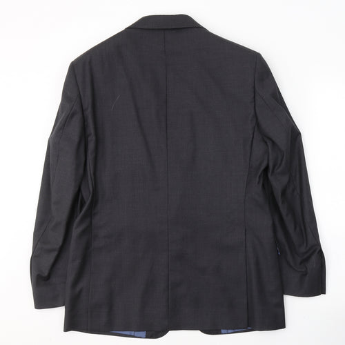 Samuel Windsor Mens Grey  Wool Jacket Suit Jacket Size M