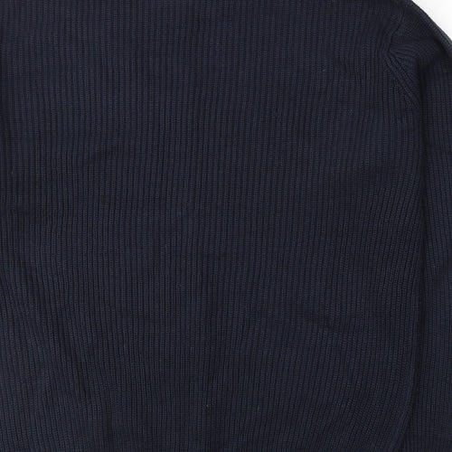 Authentic Mens Blue Round Neck  Acrylic Pullover Jumper Size M