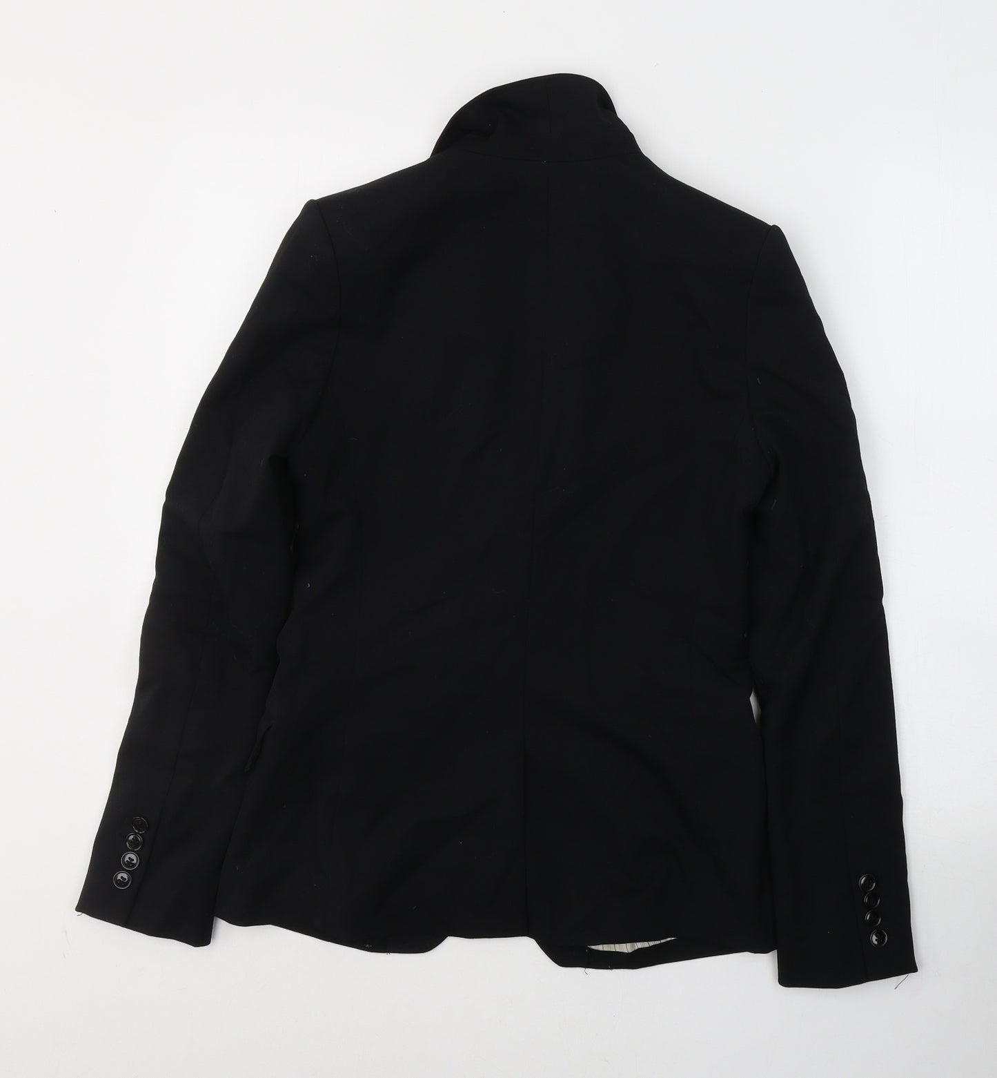 H&M Womens Black  Polyester Jacket Suit Jacket Size 10