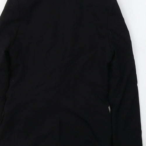 H&M Womens Black  Polyester Jacket Suit Jacket Size 10