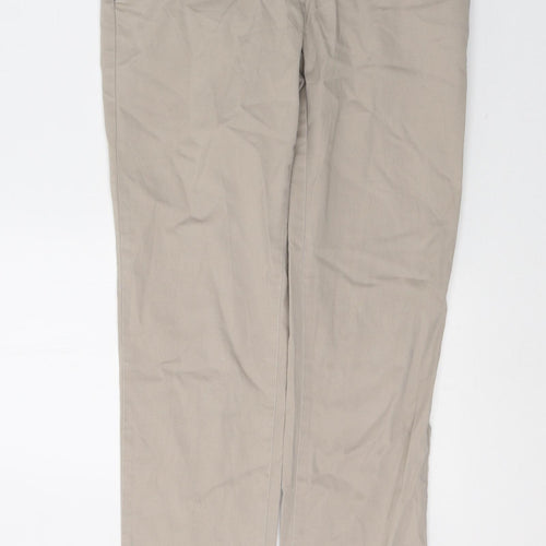 Warehouse Womens Beige  Cotton Skinny Jeans Size 8 L26 in Regular Buckle