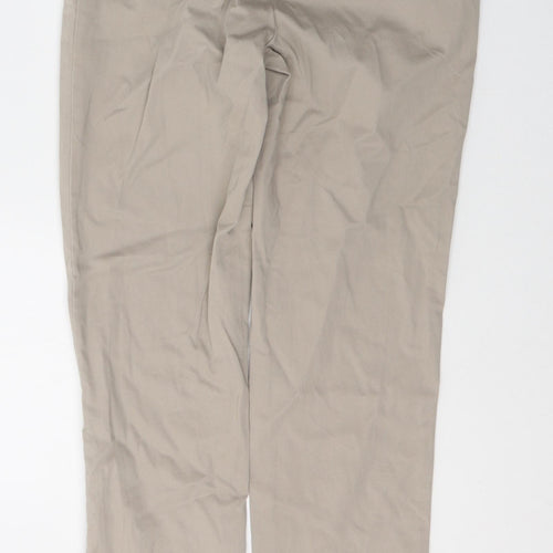 Warehouse Womens Beige  Cotton Skinny Jeans Size 8 L26 in Regular Buckle