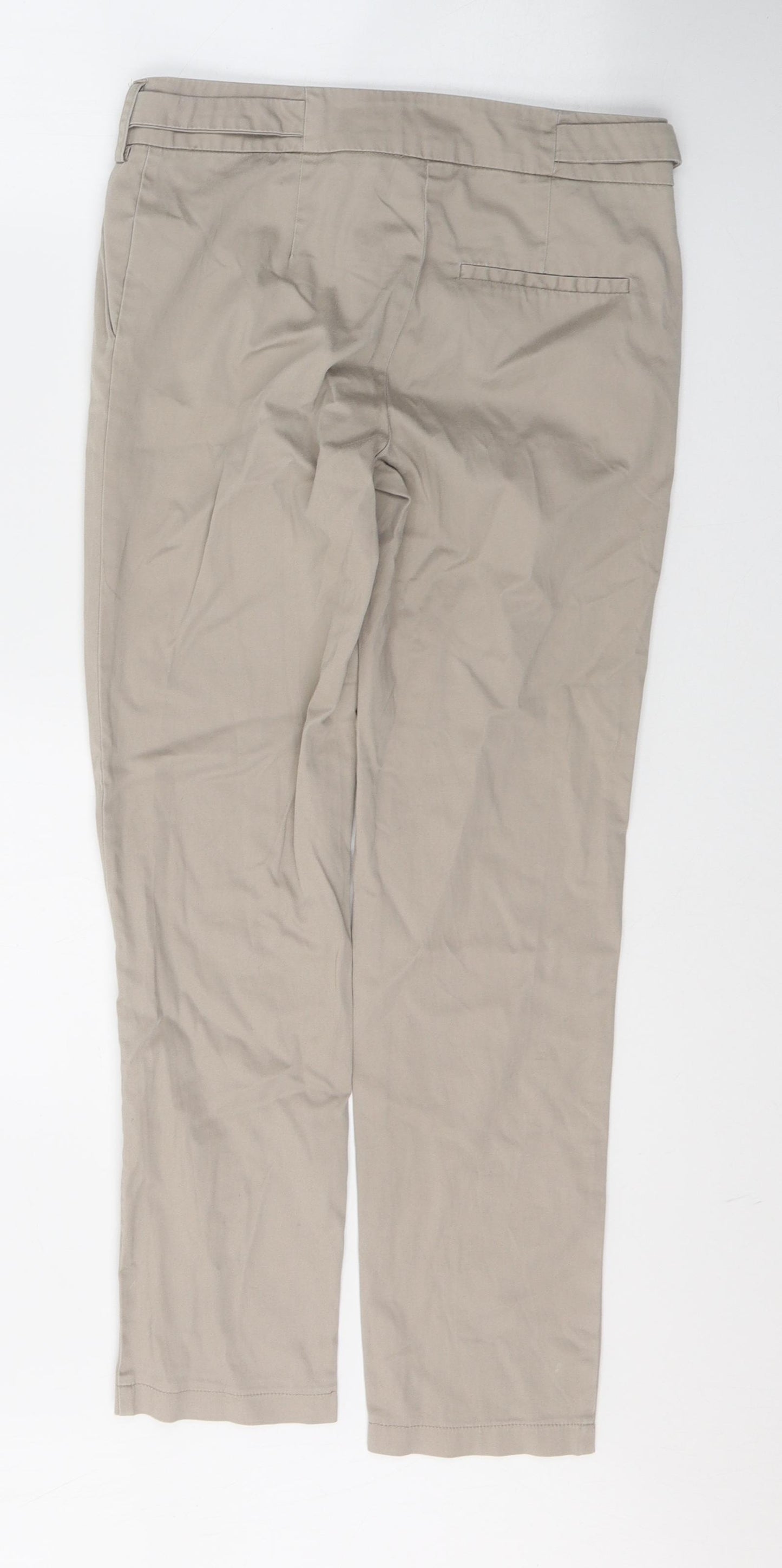 Warehouse Womens Beige  Cotton Skinny Jeans Size 8 L26 in Regular Buckle