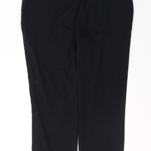 Marks and Spencer Womens Black  Polyester Trousers  Size 10 L25 in Regular