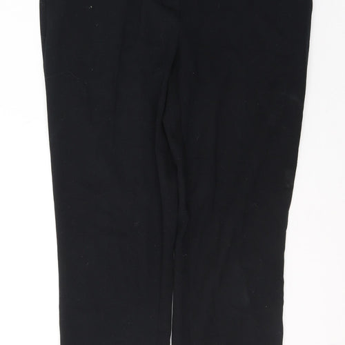 Marks and Spencer Womens Black  Polyester Trousers  Size 10 L25 in Regular