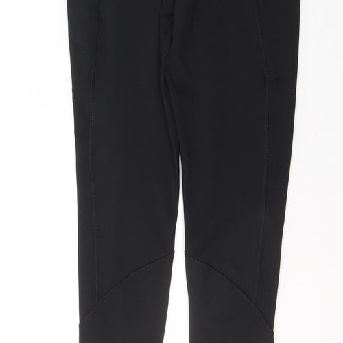 WORKOUT Womens Black  Polyester Pedal Pusher Leggings Size XS L27 in Regular Pullover