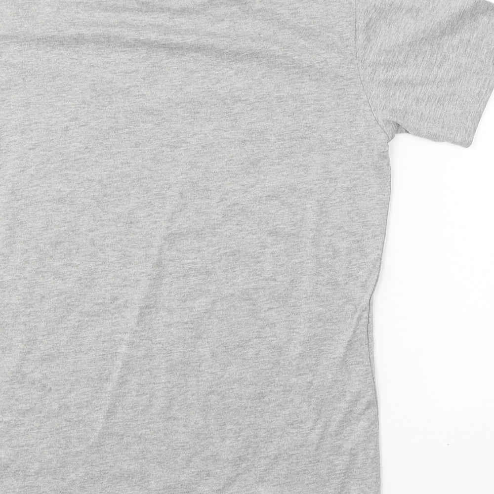 M&Co Boys Grey  Polyester Basic T-Shirt Size 11-12 Years Round Neck Pullover - Footballs
