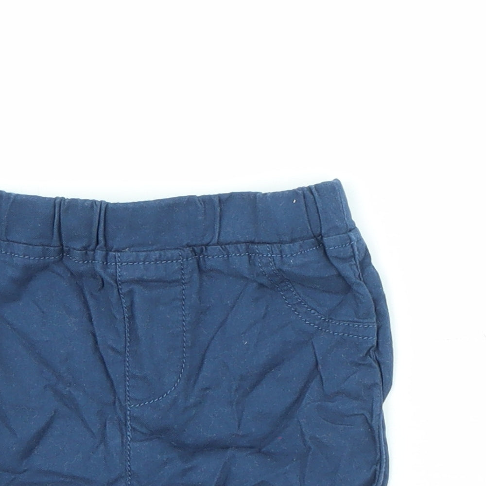 NEXT Baby Blue  Cotton Cropped Trousers Size 3-6 Months   - Shorts