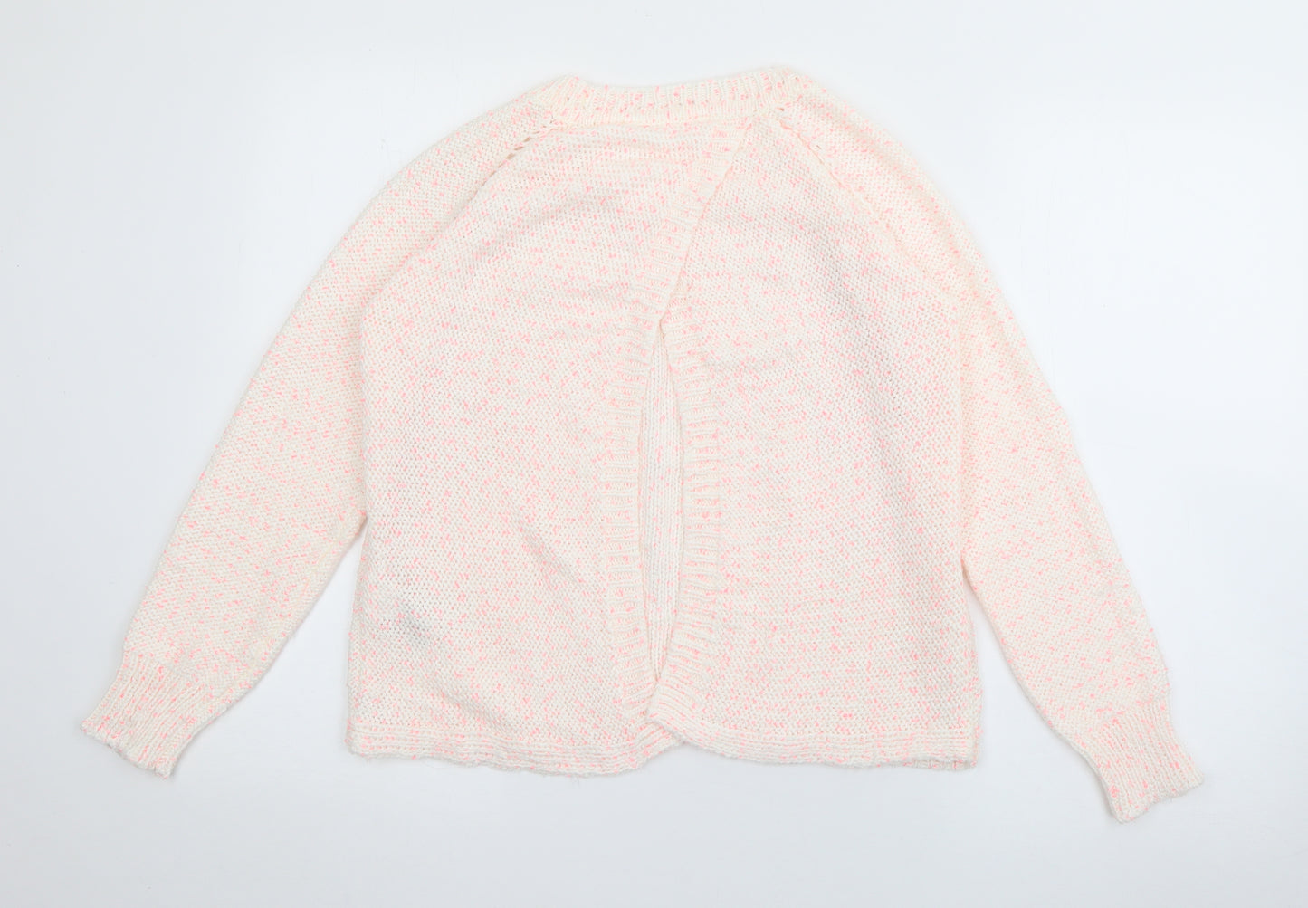 Red Herring Womens Pink Crew Neck  Acrylic Pullover Jumper Size 12