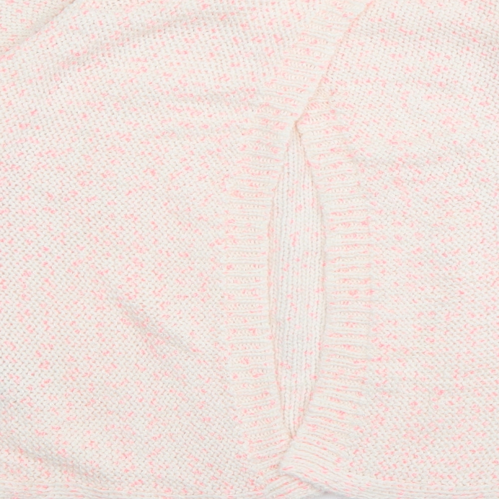 Red Herring Womens Pink Crew Neck  Acrylic Pullover Jumper Size 12