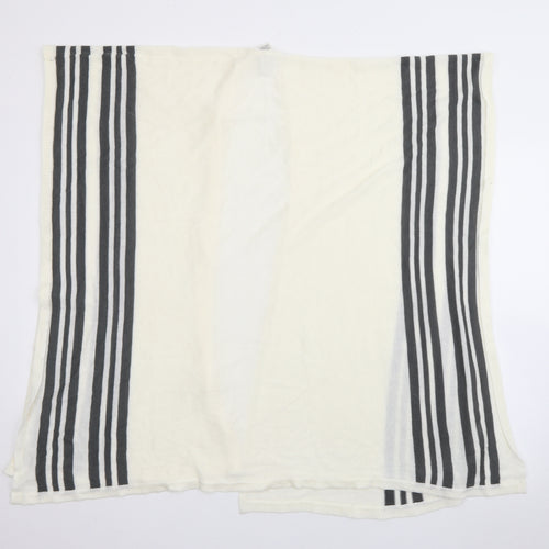 Marks and Spencer Womens Ivory V-Neck Striped Acrylic Wrap Jumper One Size