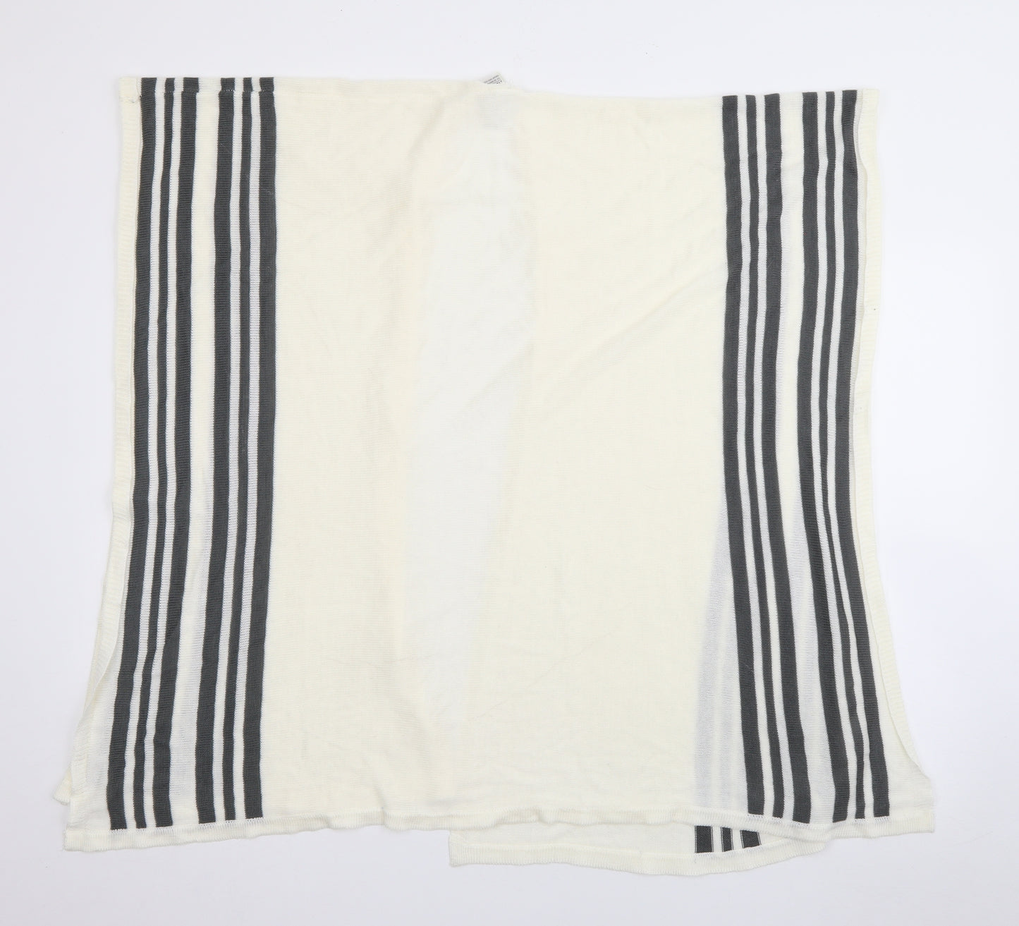 Marks and Spencer Womens Ivory V-Neck Striped Acrylic Wrap Jumper One Size