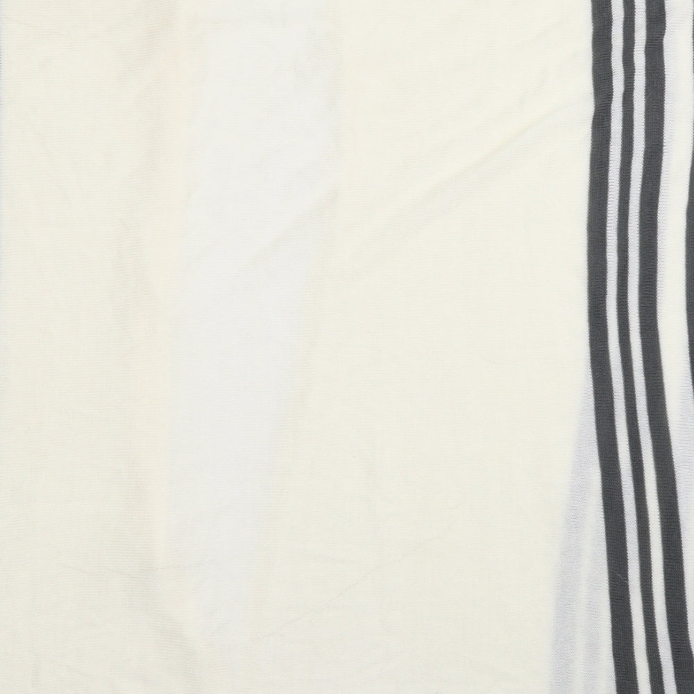 Marks and Spencer Womens Ivory V-Neck Striped Acrylic Wrap Jumper One Size