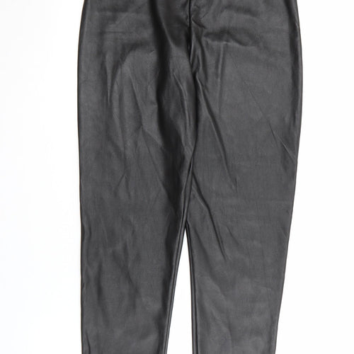 PRETTYLITTLETHING Womens Black  Polyester Pedal Pusher Leggings Size 8 L24 in