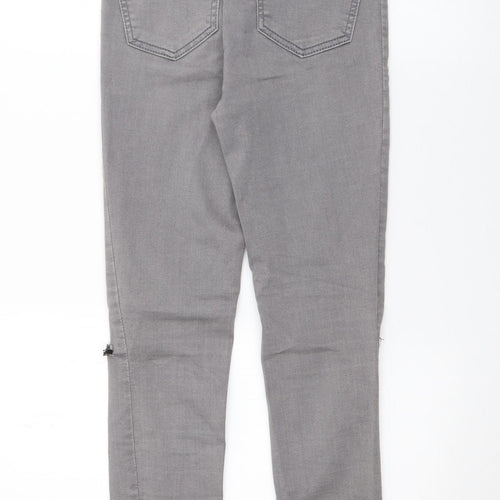 New Look Womens Grey  Cotton Skinny Jeans Size 10 L27 in Regular
