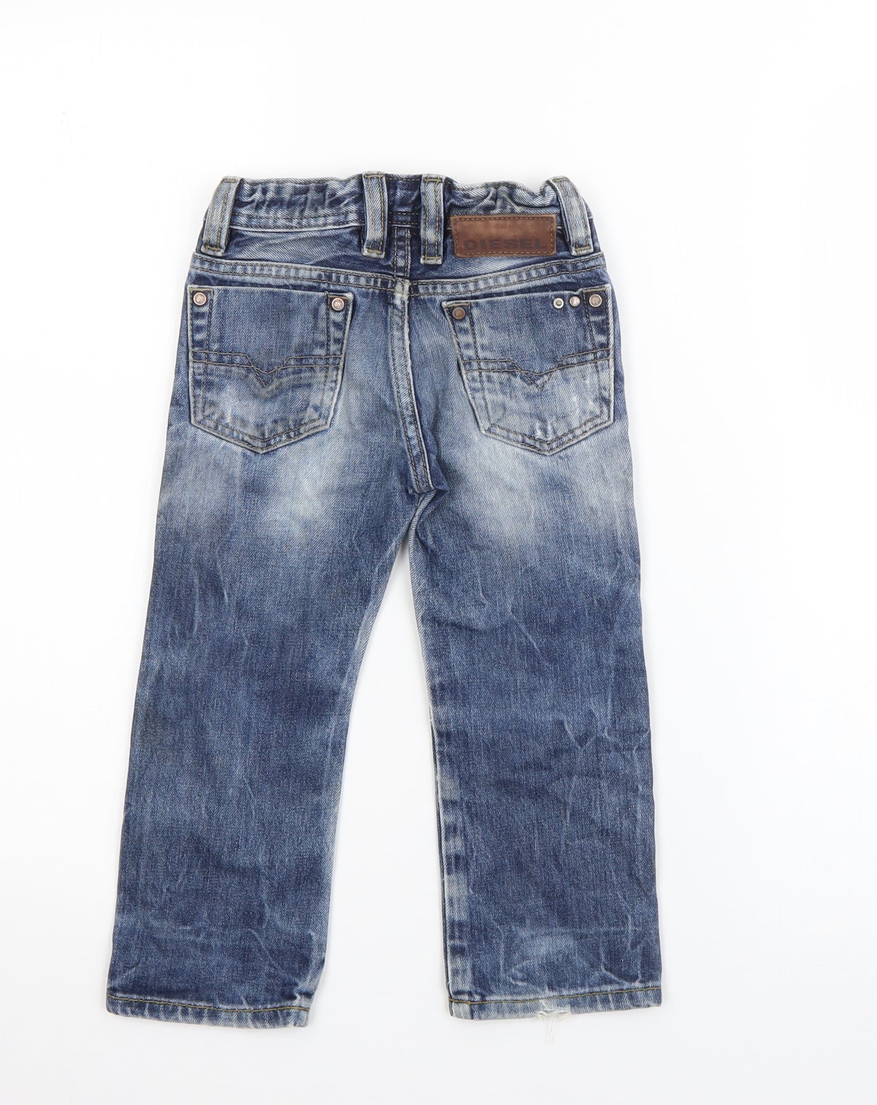 Diesel Boys Blue  Cotton Straight Jeans Size 2 Years  Regular