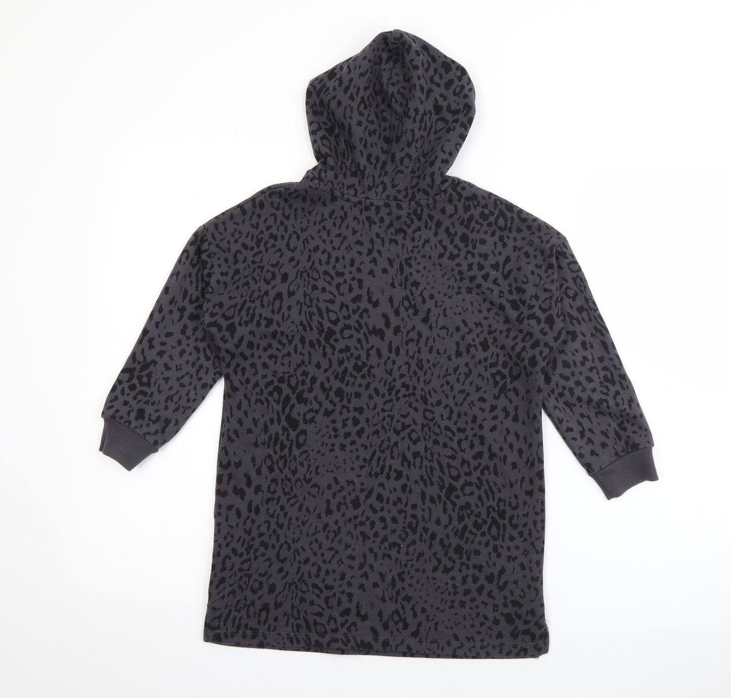 George Girls Blue Animal Print Cotton Pullover Hoodie Size 5-6 Years