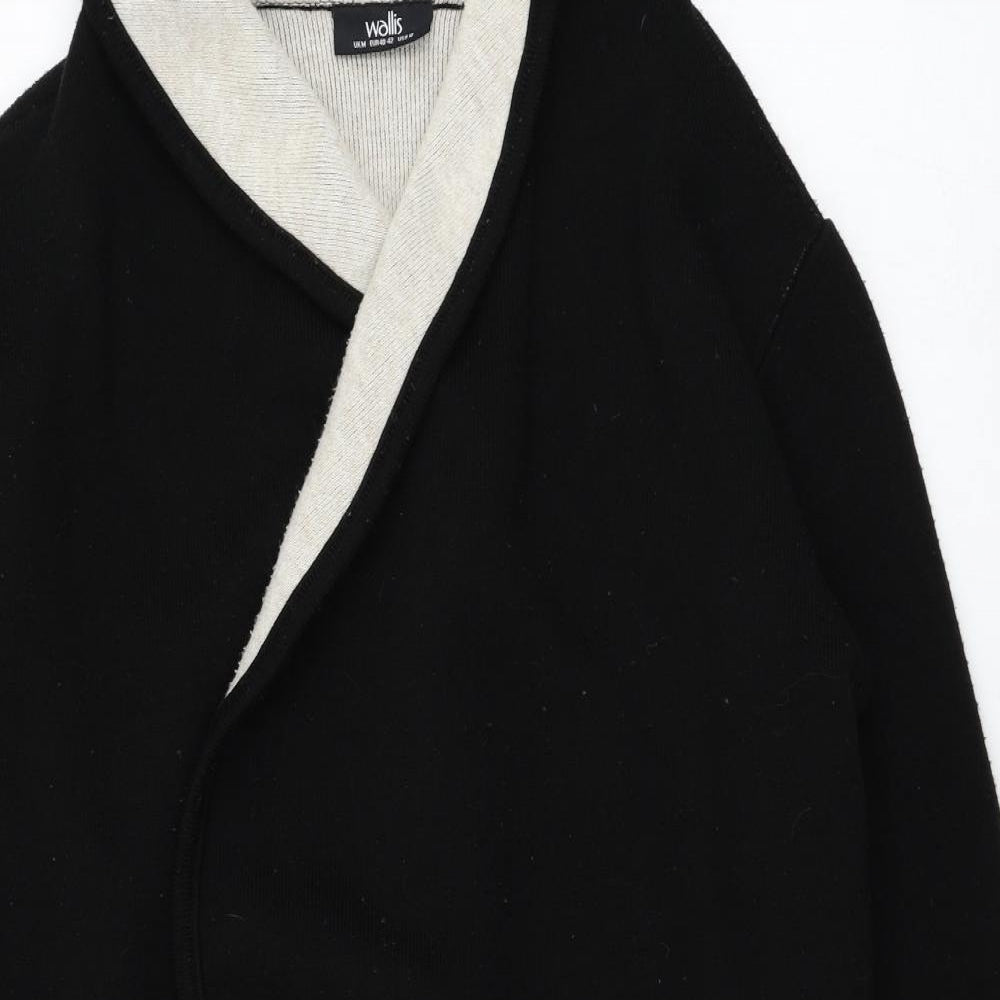 Wallis Womens Black Roll Neck  Acrylic Cardigan Jumper Size M