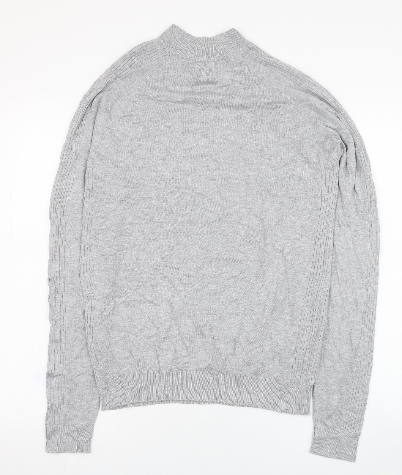River Island Womens Grey Mock Neck  Viscose Pullover Jumper Size S