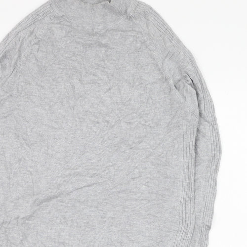 River Island Womens Grey Mock Neck  Viscose Pullover Jumper Size S