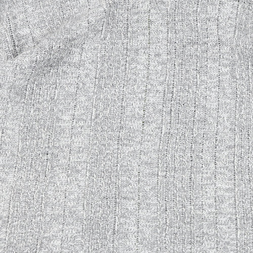 Marks and Spencer Womens Grey Square Neck  Acrylic Full Zip Jumper Size XL