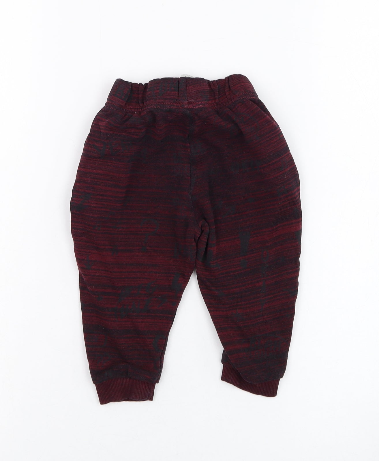 George Boys Red  Cotton Jogger Trousers Size 12-18 Months  Pullover
