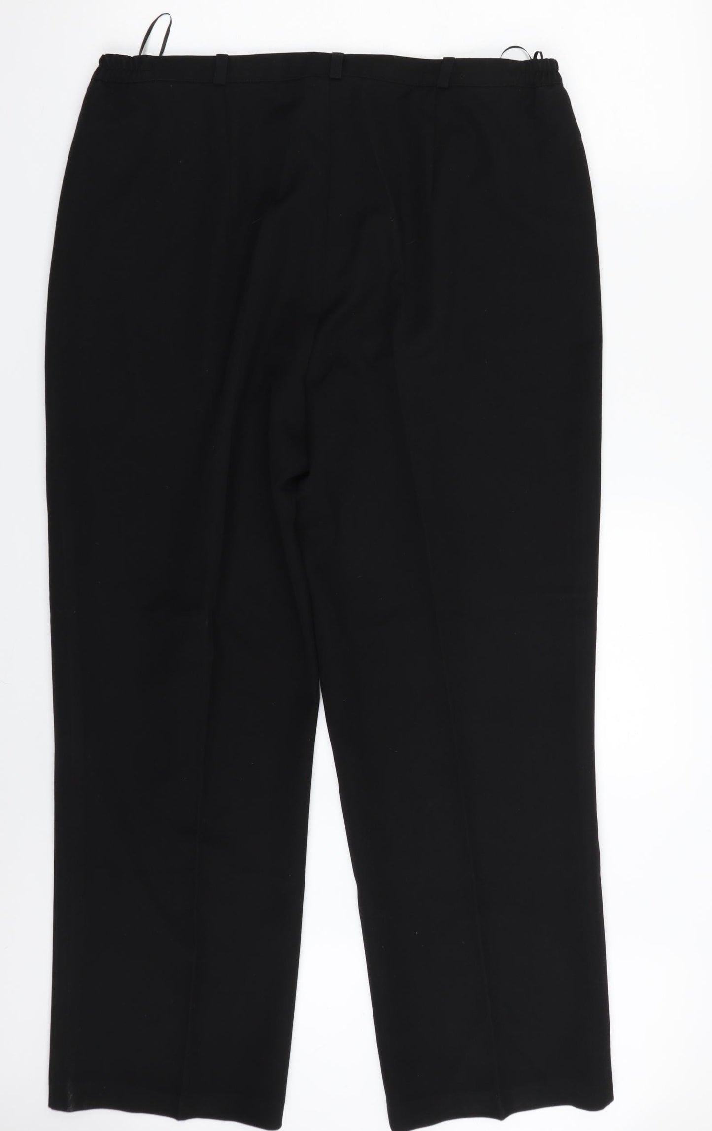 LIZZI Womens Black  Polyester Trousers  Size 18 L28 in Regular Zip
