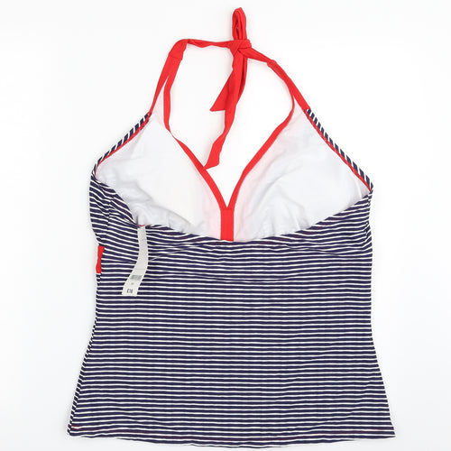 Bonmarché Womens Blue Striped Polyamide Basic Tank Size 20 Halter