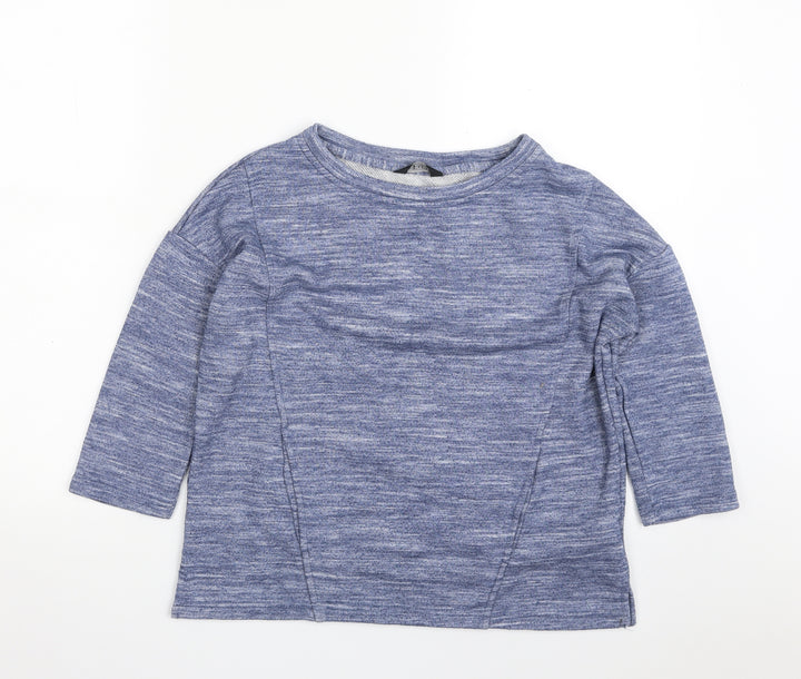 F&F Womens Blue  Polyester Pullover Sweatshirt Size 6  Pullover