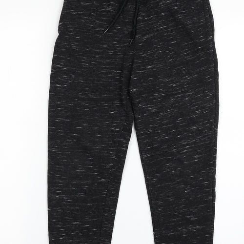 Primark Boys Black Flecked Cotton Jogger Trousers Size 9-10 Years  Regular