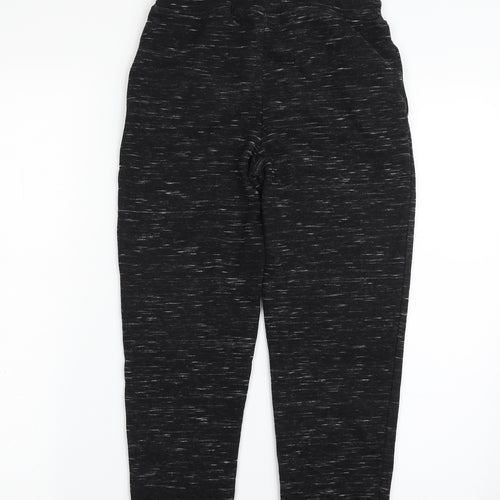 Primark Boys Black Flecked Cotton Jogger Trousers Size 9-10 Years  Regular