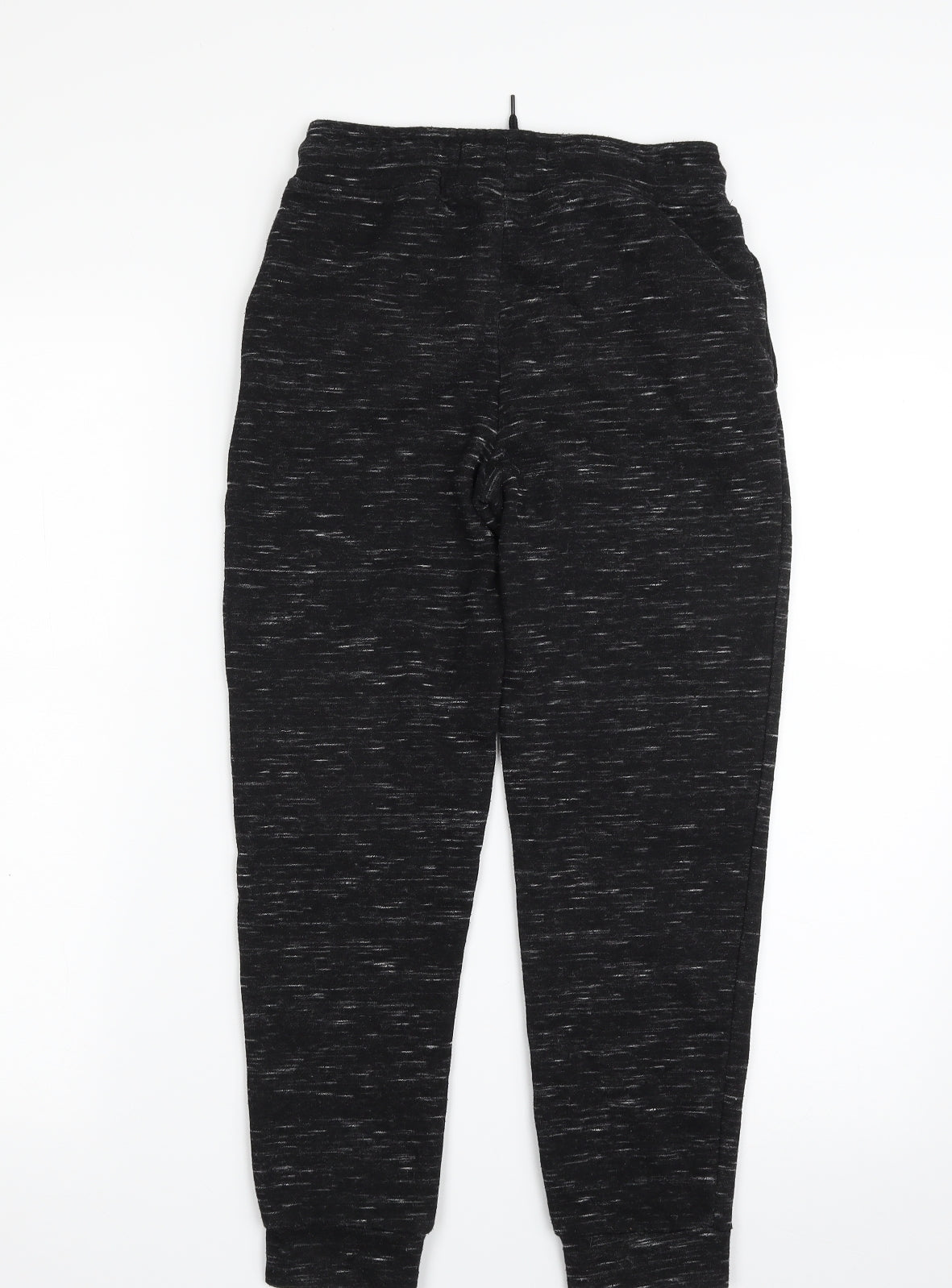 Primark Boys Black Flecked Cotton Jogger Trousers Size 9-10 Years  Regular
