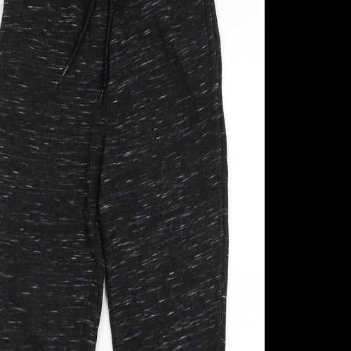 Primark Boys Black Flecked Cotton Jogger Trousers Size 9-10 Years  Regular