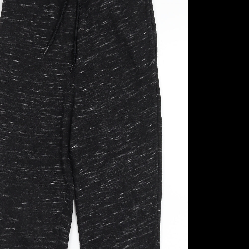 Primark Boys Black Flecked Cotton Jogger Trousers Size 9-10 Years  Regular