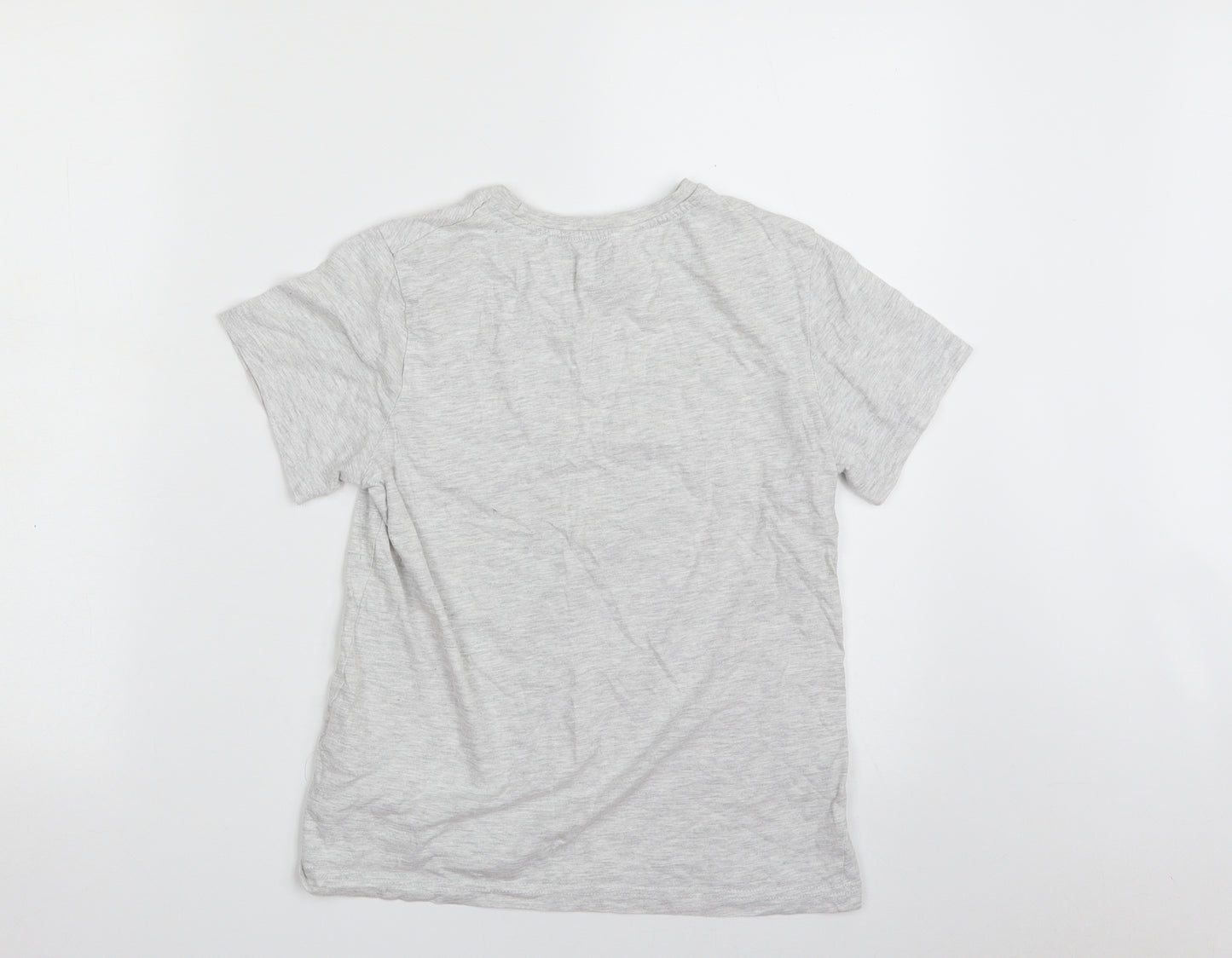 Primark Boys Grey  Cotton Basic T-Shirt Size 9-10 Years Crew Neck Pullover - Create Your Own Rules