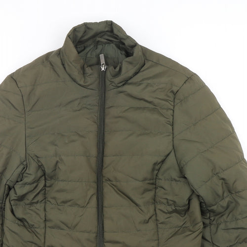 Marks and Spencer Womens Green   Puffer Jacket Jacket Size 6  Zip