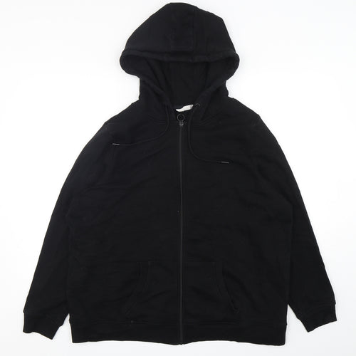 Primark Womens Black  Cotton Full Zip Hoodie Size 22