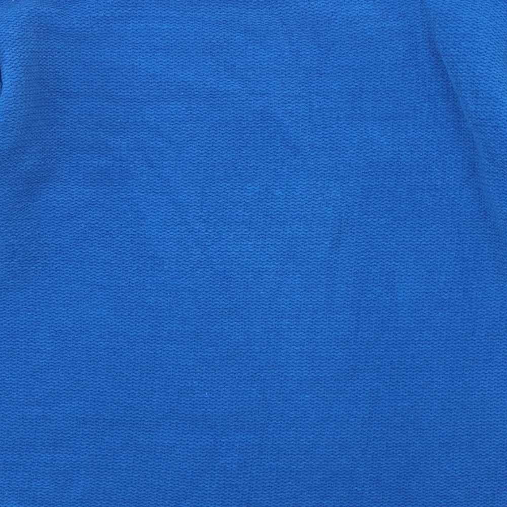 Papaya Womens Blue Round Neck  Polyester Pullover Jumper Size S