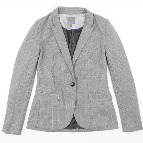 NEXT Womens Multicoloured Geometric Polyester Jacket Blazer Size 10
