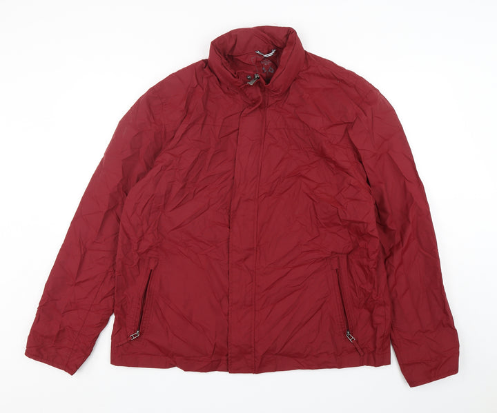 Atlantic Bay Mens Red Rain Coat Coat Size M Zip