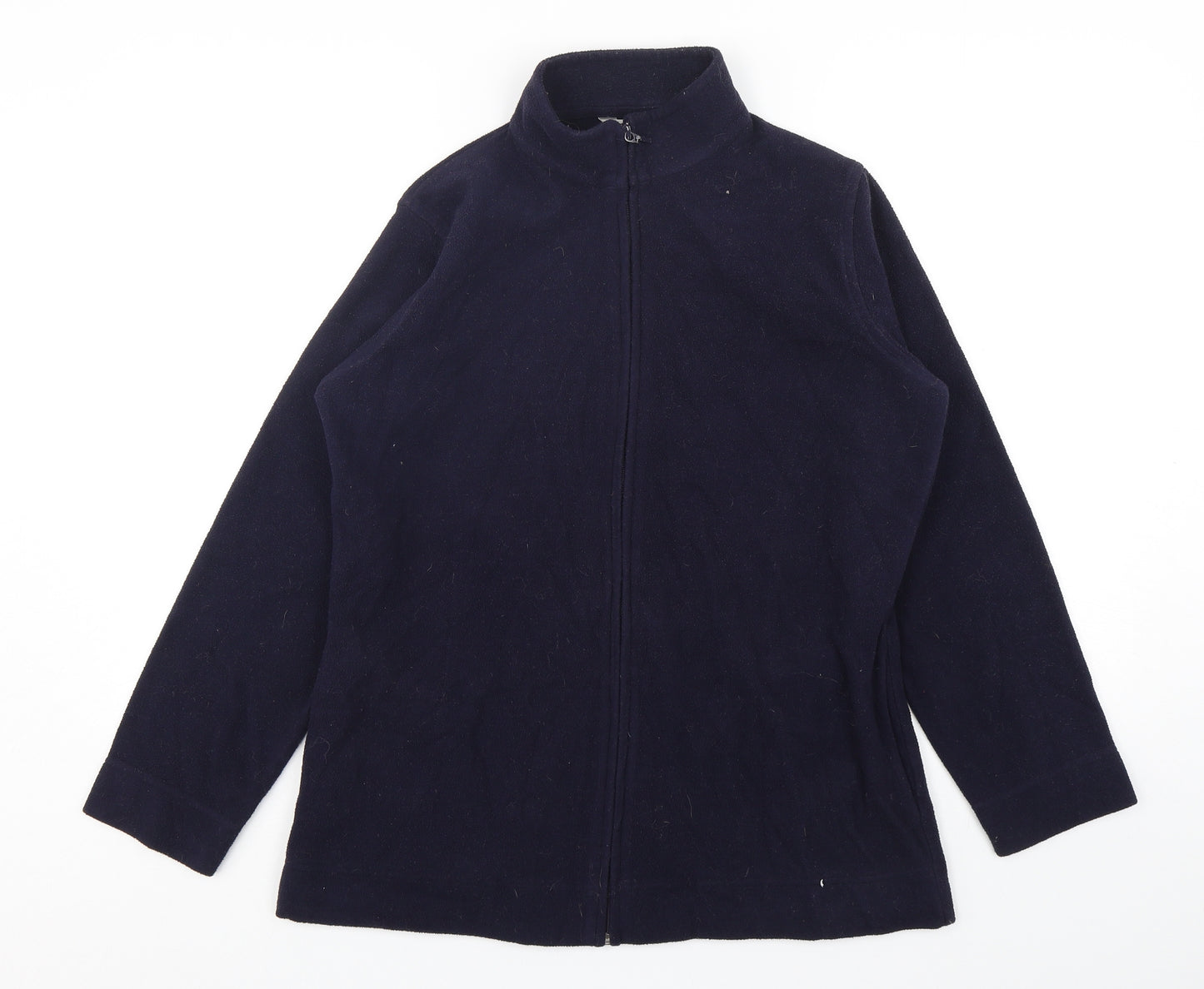 EWM Womens Blue  Polyester Full Zip Sweatshirt Size 14  Zip