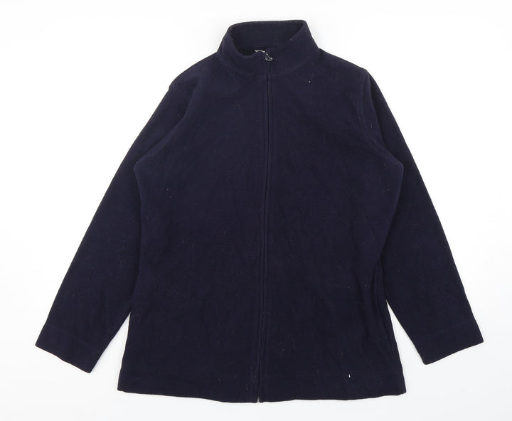 EWM Womens Blue  Polyester Full Zip Sweatshirt Size 14  Zip
