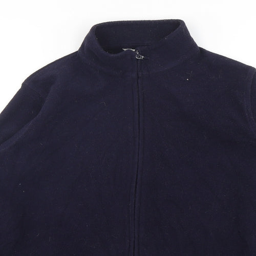 EWM Womens Blue  Polyester Full Zip Sweatshirt Size 14  Zip