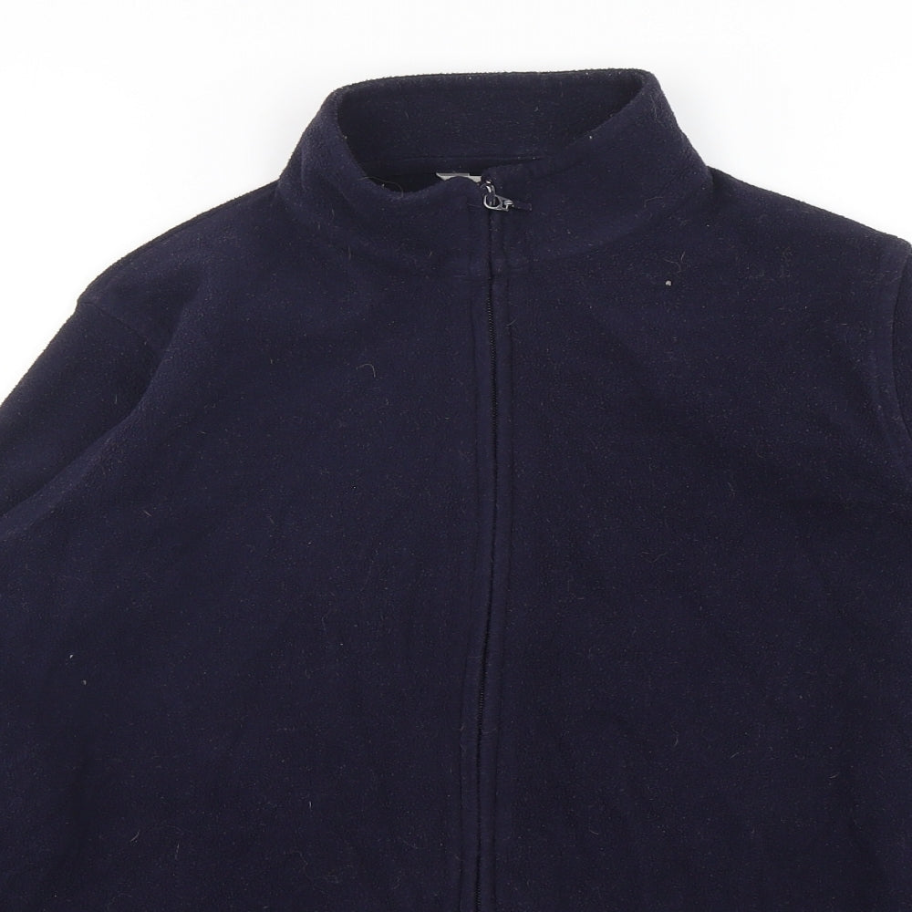 EWM Womens Blue  Polyester Full Zip Sweatshirt Size 14  Zip