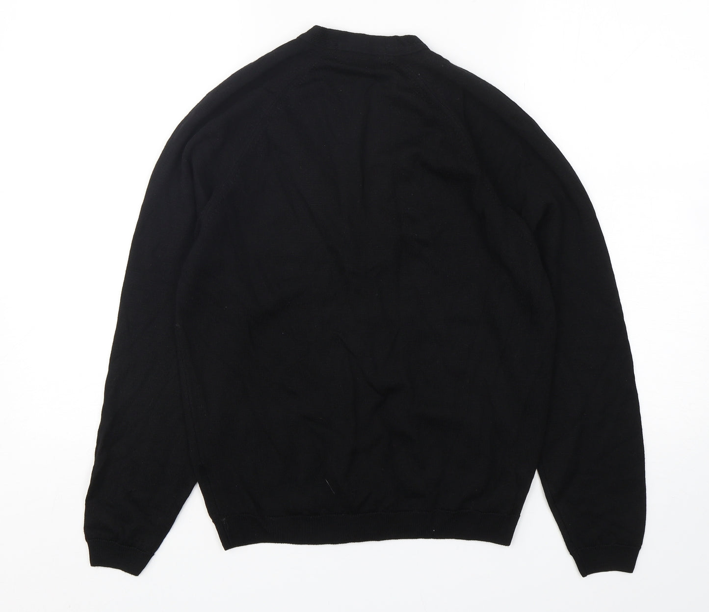 Holmewood Womens Black V-Neck  Wool Cardigan Jumper Size 10