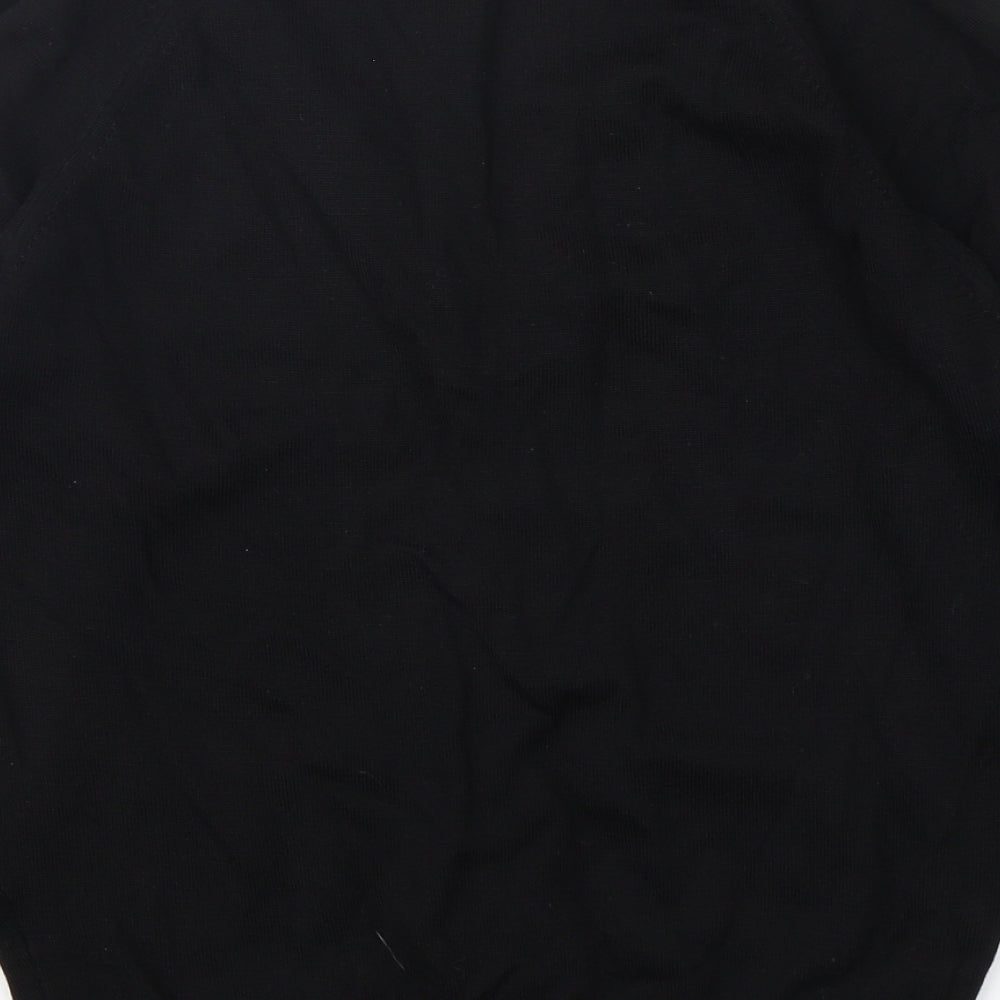 Holmewood Womens Black V-Neck  Wool Cardigan Jumper Size 10