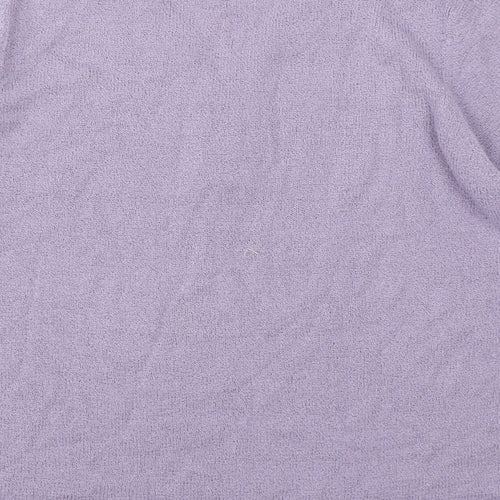 Damart Womens Purple  Acrylic Basic T-Shirt Size 14 V-Neck