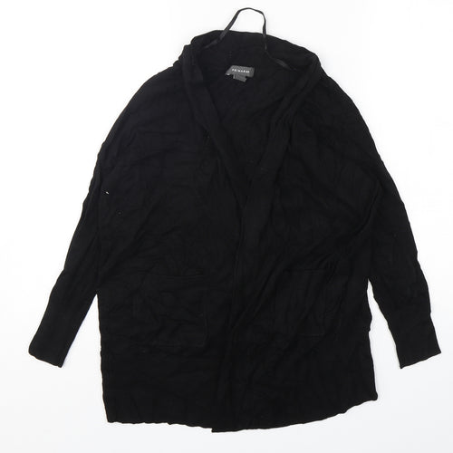 Primark Womens Black V-Neck  Viscose Cardigan Jumper Size 10