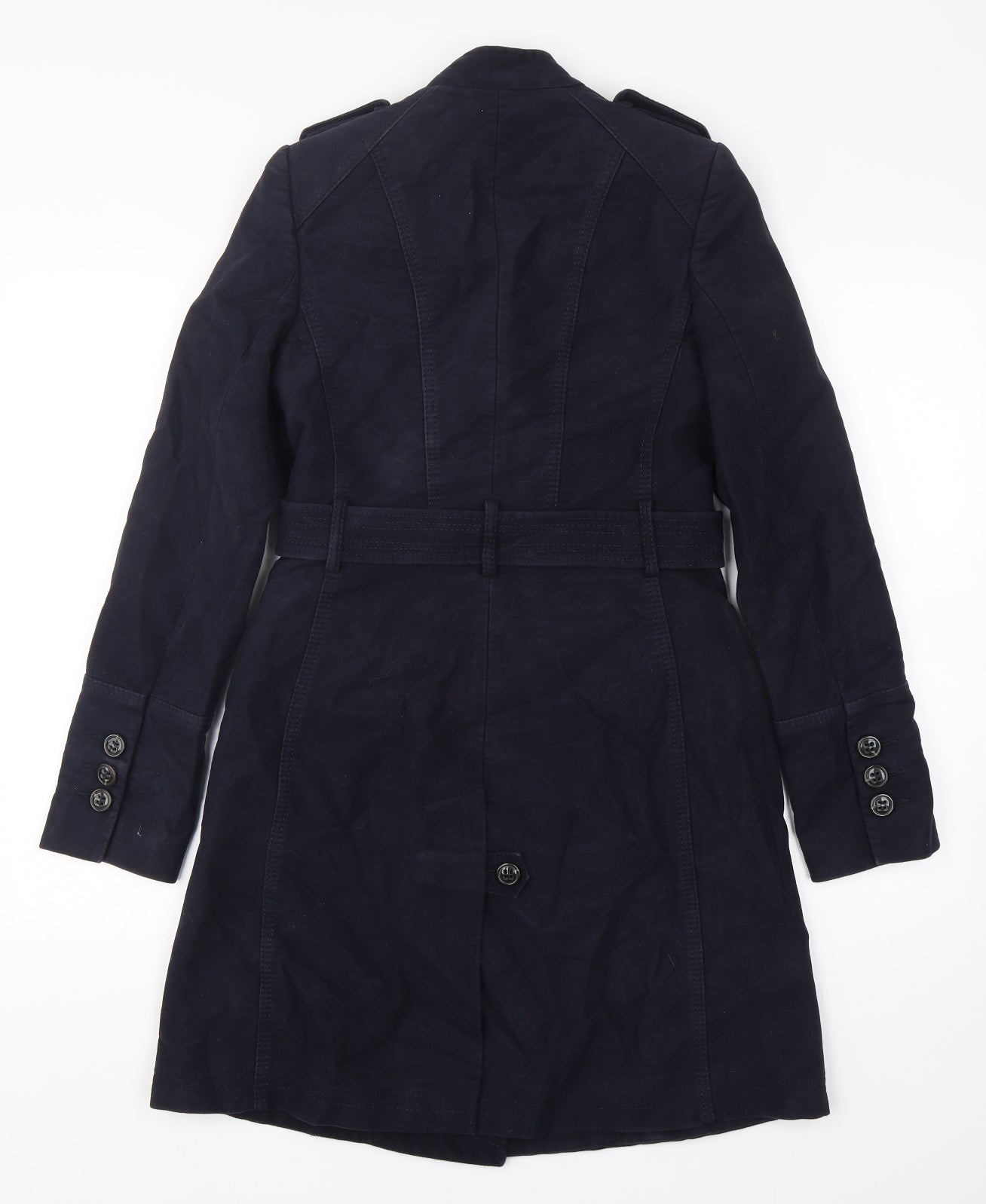 Karen Millen Womens Blue   Pea Coat Coat Size 10  Button